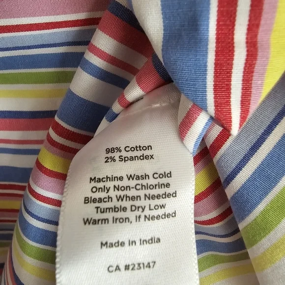 Talbots Full Pleated A Line Skirt Rainbow Stripes size 2 - Picture 5 of 6